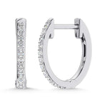 10K White Gold Lab Grown Diamond 1/5 Ct.Tw. Hoop Earrings