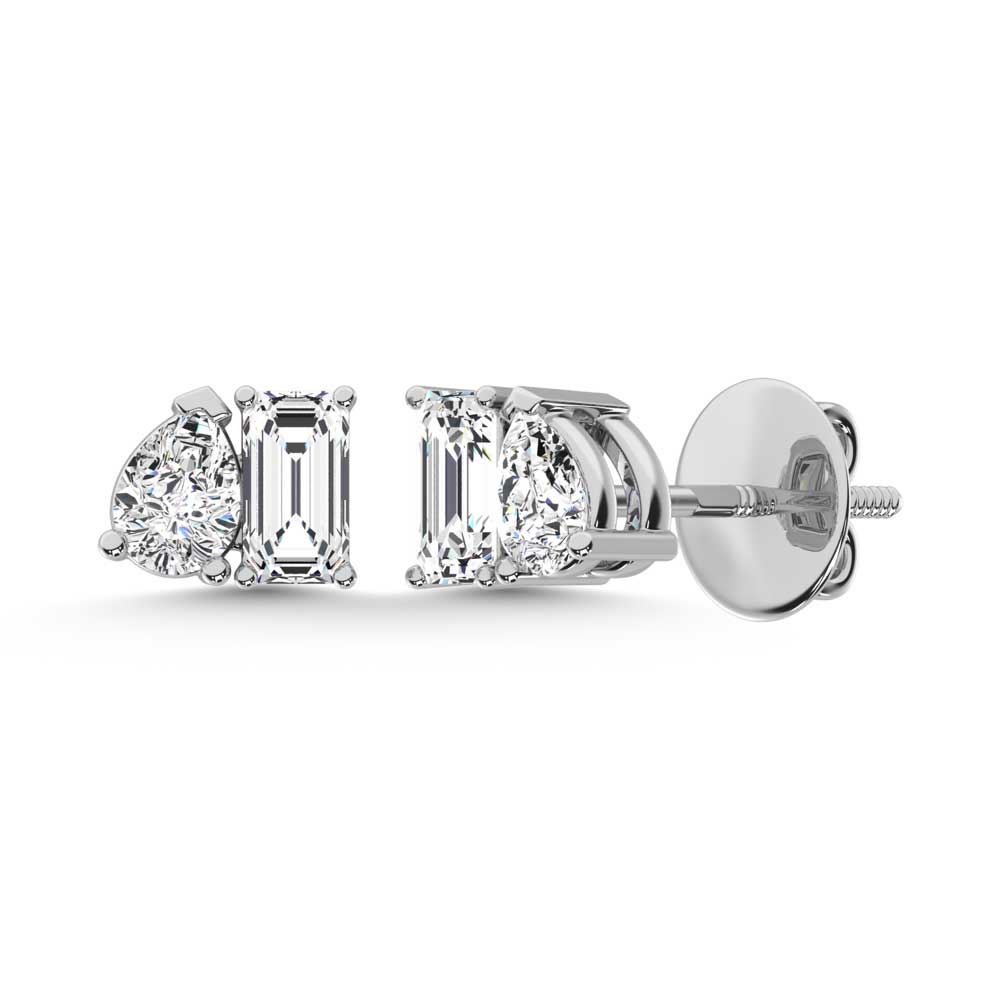 10K White Gold Lab-Grown Diamond Earrings 5/8 CTW – D-F VS