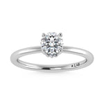 14K White Gold Lab Grown Diamond 1 1//20 Ct.Tw. Round Shape Halo Engagement Ring (Center 1CT)