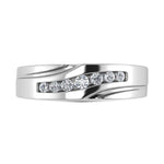 10K White Gold Lab Grown Diamond 1/4 Ct.Tw. Mens Band