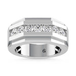 14K White Gold Lab Grown Diamond 2 1/10 Ct.Tw. Mens Band