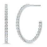 14K White Gold Labgrown Diamond 1 Ct.Tw. Hoop Earrings