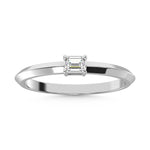 14K White Gold Lab Grown Diamond 1/4 Ct.Tw. Emerald Shape Promise Ring