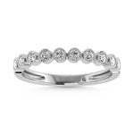 10K White Gold Lab Grown Diamond 1/6 Ct.Tw. Stack Band