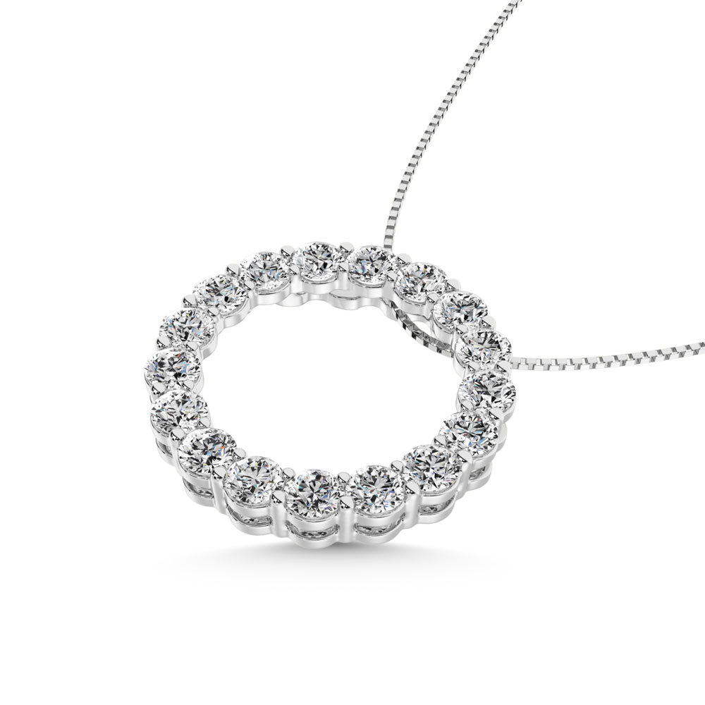 14K White Gold Lab Grown Diamond 1 Ct.Tw. Fashion Pendant