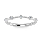 14K White Gold Lab Grown Diamond 1/8 Ct.Tw. Stackable Band