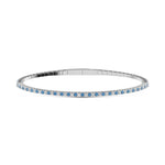 14K White Gold  1 Ct.Tw.  Alternate white and Blue Lab Grown Diamond Bangle