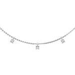 14K White Gold Lab Grown Diamond 1/8 Ct.Tw. 7 Stone Necklace