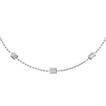 14K White Gold Lab Grown Fancy Diamond 3/4 Ct.Tw. 7 Stone Necklace