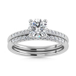 10K White Gold Lab Grown Diamond 1 1/4 Ct.Tw. Classic Bridal Ring