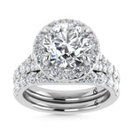 14K White Gold 4 7/8 Ct.Tw. Labgrown Diamond Bridal Ring (Center Round)