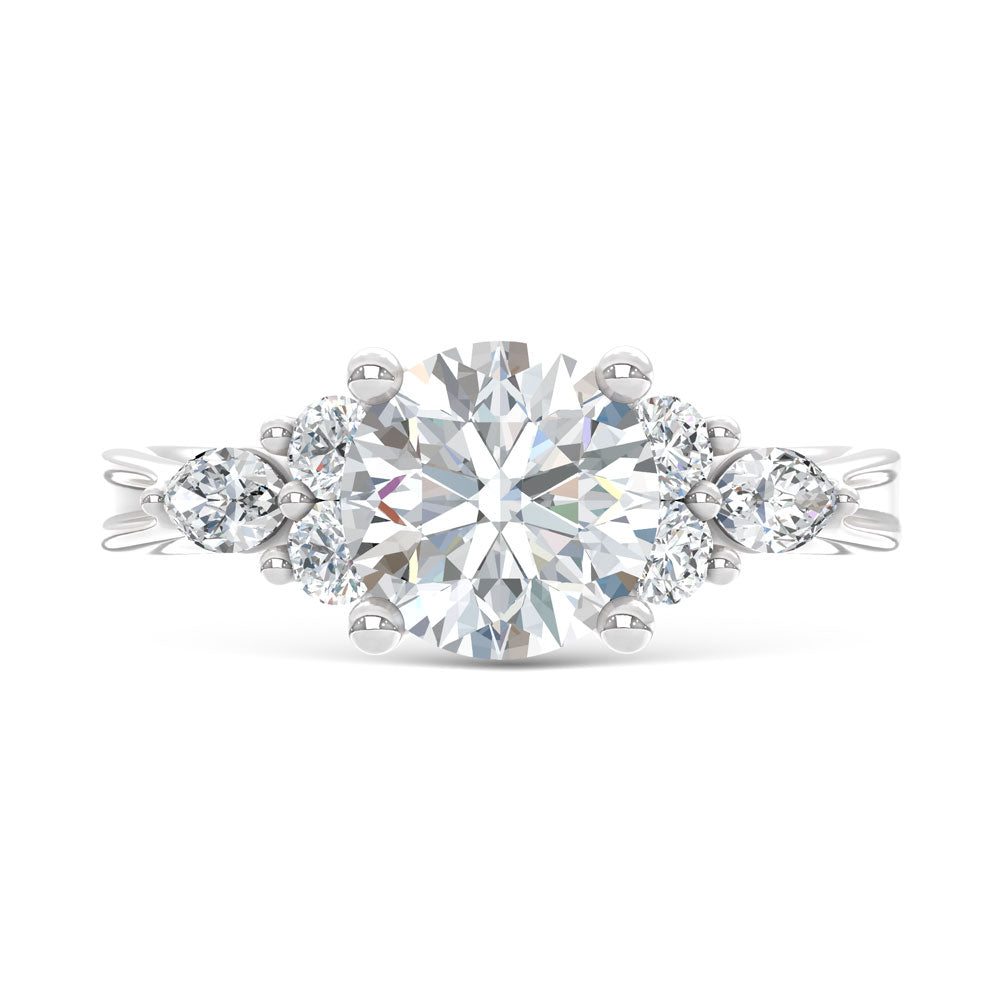 14K White Gold Lab Grown Diamond 2 1/2 Ct.T. Enagagement Ring