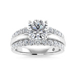14K White Gold 3 Ct.Tw. Labgrown Diamond Round Shape Engagement Ring