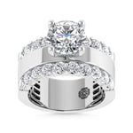 14K White Gold 3 1/2 Ct.Tw. Labgrown Diamond Round Shape Engagement Ring (IGI CERTIFIED CENTER)