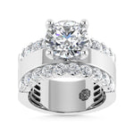 14K White Gold 4 1/2 Ct.Tw. Labgrown Diamond Round Shape Engagement Ring (IGI CERTIFIED CENTER)
