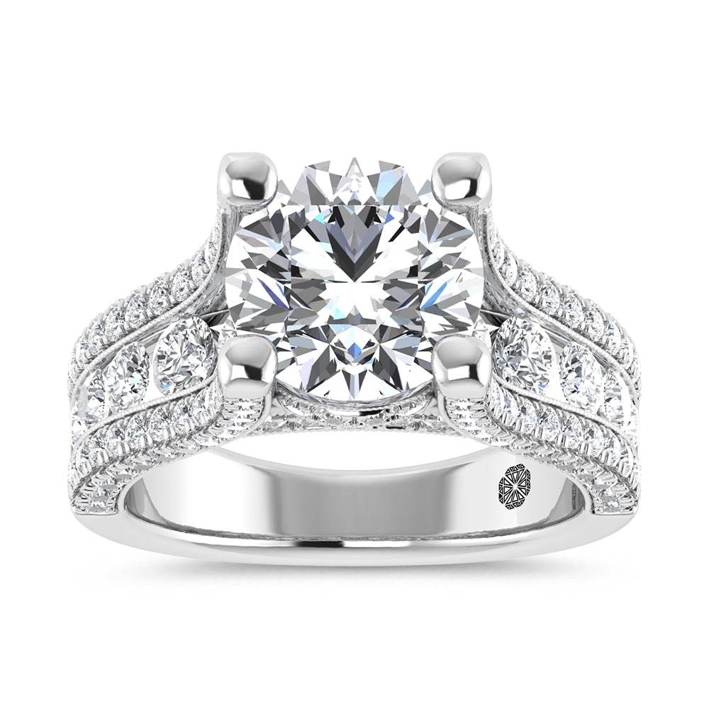 14K White Gold 5 Ct.Tw. Labgrown Diamond Engagement Ring