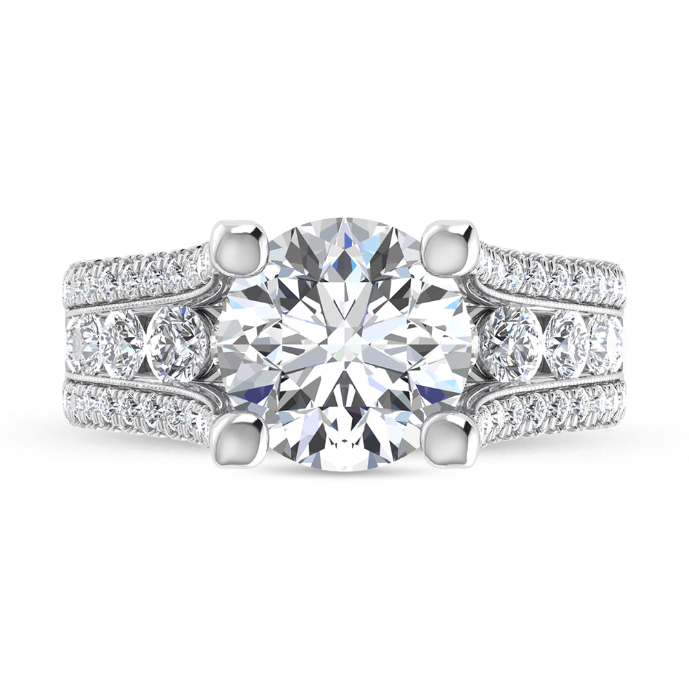 14K White Gold 5 Ct.Tw. Labgrown Diamond Engagement Ring