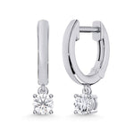 10K White Gold Lab Grown Diamond 1/4 Ct.Tw. Hoop Earrings