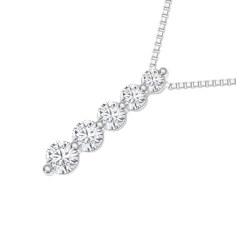 10K White Gold Lab Grown Diamond 1/2 Ct.Tw. Fashion Pendant
