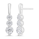 10K White Gold Lab Grown Diamond 3/4 Ct.Tw. Fashion Earrings
