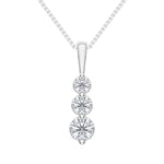 10K White Gold Lab Grown Diamond 1/2 Ct.Tw. Fashion Pendant