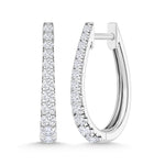 10K White Gold Lab Grown Diamond 1/2 Ct.Tw. Hoop Earrings
