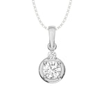 10K White Gold Lab Grown Diamond 1/4 Ct.Tw. Fashion Pendant
