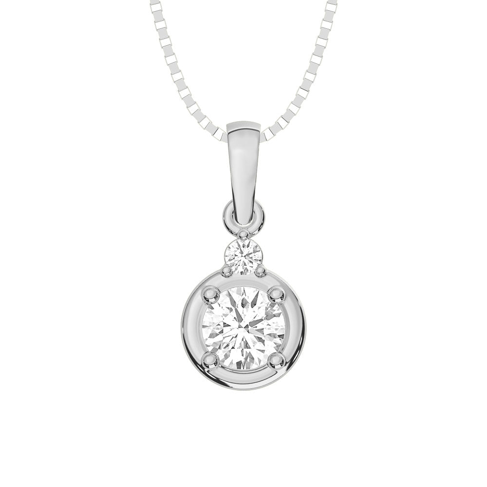 10K White Gold Lab Grown Diamond 1/4 Ct.Tw. Fashion Pendant