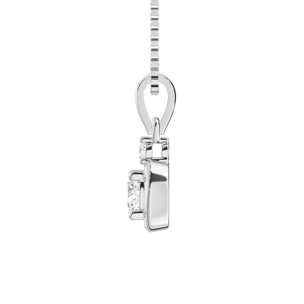 10K White Gold Lab Grown Diamond 1/4 Ct.Tw. Fashion Pendant
