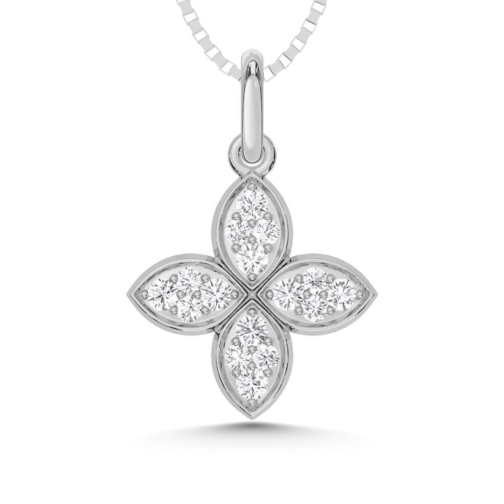 10K White Gold 1/5 Ct.Tw. Labgrown Diamond Fashion Pendant