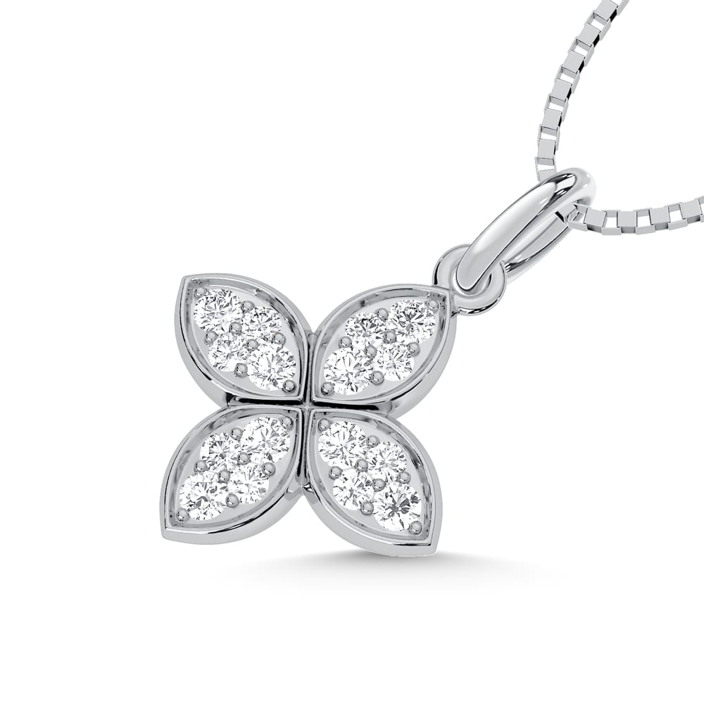 10K White Gold 1/5 Ct.Tw. Labgrown Diamond Fashion Pendant