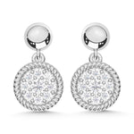 10K White Gold Lab Grown Diamond 1/5 Ct.Tw. Fashion Earrings