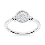10K White Gold Lab Grown Diamond 1/6 Ct.Tw. Fashion Ring