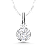 10K White Gold Lab Grown Diamond 1/10 Ct.Tw. Fashion Pendant