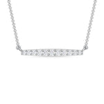 10K White Gold Lab Grown Diamond 1/6 Ct.Tw. Fashion Necklace