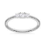 10K White Gold Lab Grown Diamond 1/6 Ct.Tw. Fashion Ring