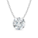 14K White Gold Lab Grown Diamond 2 Ct.Tw. Solitaire Slide Pendant