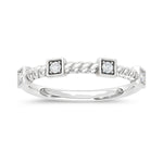 10K White Gold 1/6 Ct.Tw. Labgrown Diamond Stackable Band