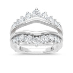 14K White Gold Lab Grown Diamond 1 1/2 Ct.Tw. Guard Ring