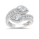 14K White Gold Lab Grown Diamond 2 1/3 Ct.Tw. Fashion Ring