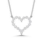 10K White Gold Lab Grown Diamond 1/4 Ct.Tw. Heart Necklace