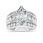 14K White Gold Lab Grown Diamond 5 1/2 Ct.Tw. Engagement Ring (Marquise Canter)