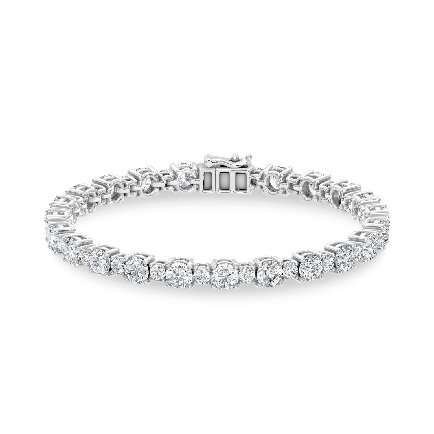 14K White Gold Lab Grown Diamond 10 Ct.Tw. Fashion Bracelet