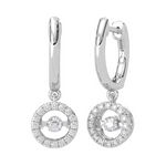 10K White Gold Lab Grown Diamond 1/3 Ct.Tw. Round Shape Halo Earrings