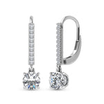 14K White Gold Lab Grown Diamond 1/2 Ct.Tw. VS2+ G+ Dangler Earrings