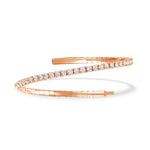 Lab Grown Diamond 4 Ct.Tw. Half Way Flexible Bangle in 14K Rose Gold (Size 6.75)14