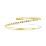 Lab Grown Diamond 4 Ct.Tw. Half Way Flexible Bangle in 14K White Gold (Size 6.75)