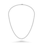 Sterling Silver Lab Grown Diamond 2 5/8 Ct.Tw. 4 Prong Illusion Necklace 18 Inch (10 CT Look)