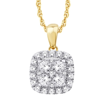 14 Karat White Gold 0.25 Carat Diamonds Cushion Pendant-1625041-WG - Picasso Gold & Diamond Jewelry