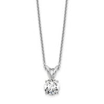 14K WG Lab Grown Dia 1/2ct Round VS/SI FGH Solitaire Necklace